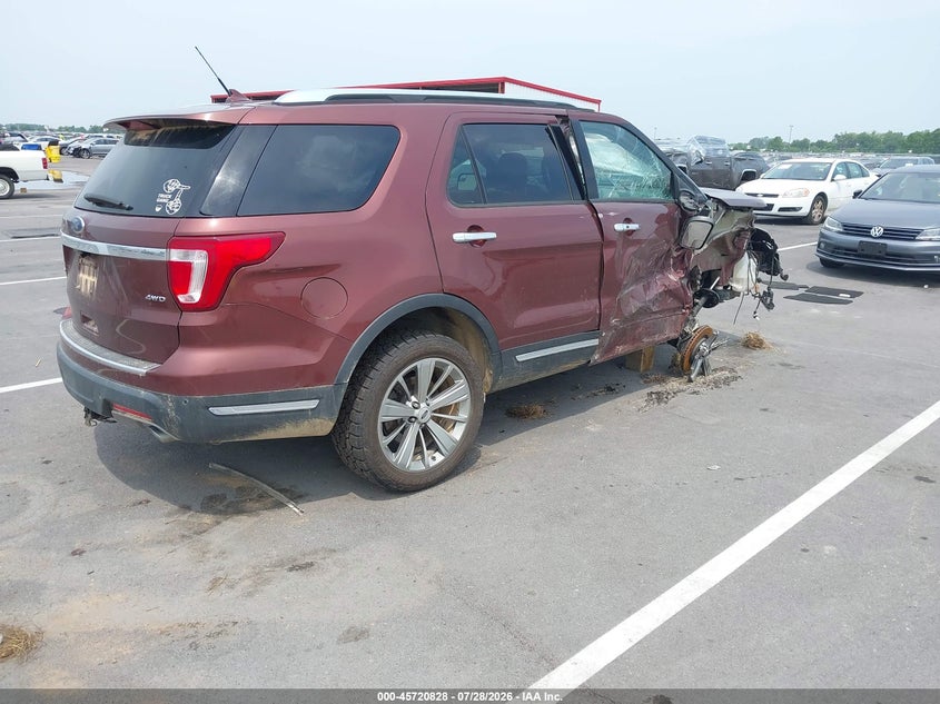 Vin: 1fm5k8f85jgb67051, lot: 46219510, ford explorer limited 20184