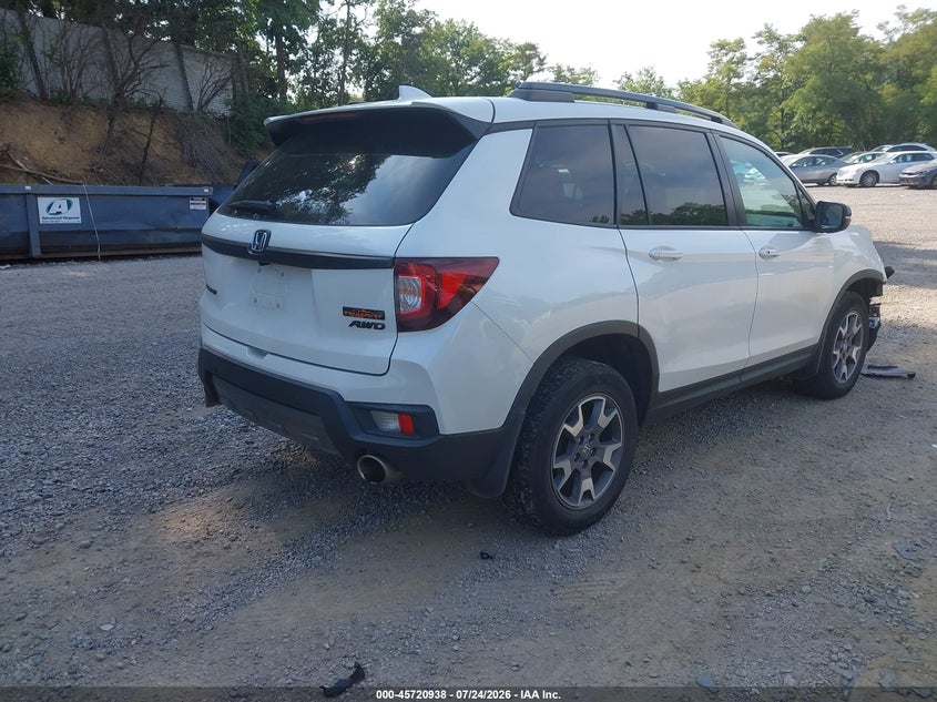 Vin: 5fnyf8h68nb015136, lot: 46219620, honda passport awd trailsport 20224