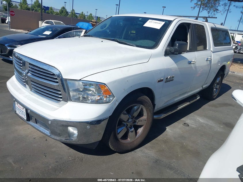 Vin: 1c6rr6gt2hs751611, lot: 46219625, ram 1500 big horn  4x2 6'4 box 20172