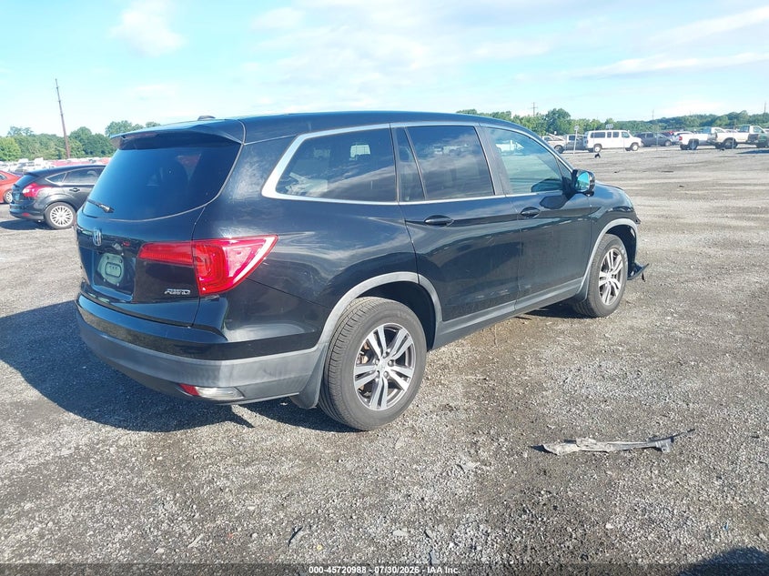 Vin: 5fnyf6h50hb073029, lot: 46219670, honda pilot ex-l 20174