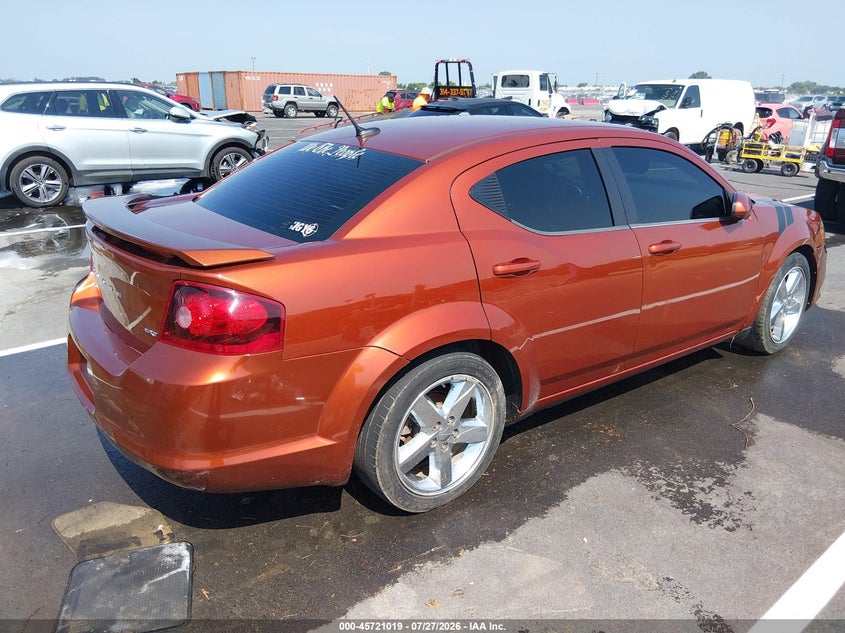 Vin: 1c3cdzeg0cn207365, lot: 46219701, dodge avenger sxt plus 20124