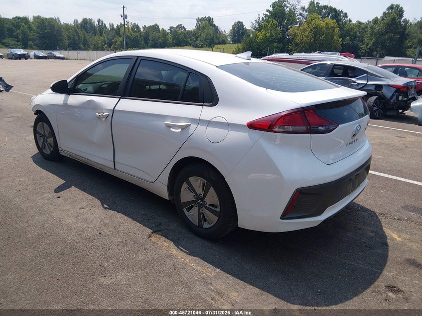 Vin: kmhc65lcxnu275482, lot: 46219728, hyundai ioniq hybrid blue 20223