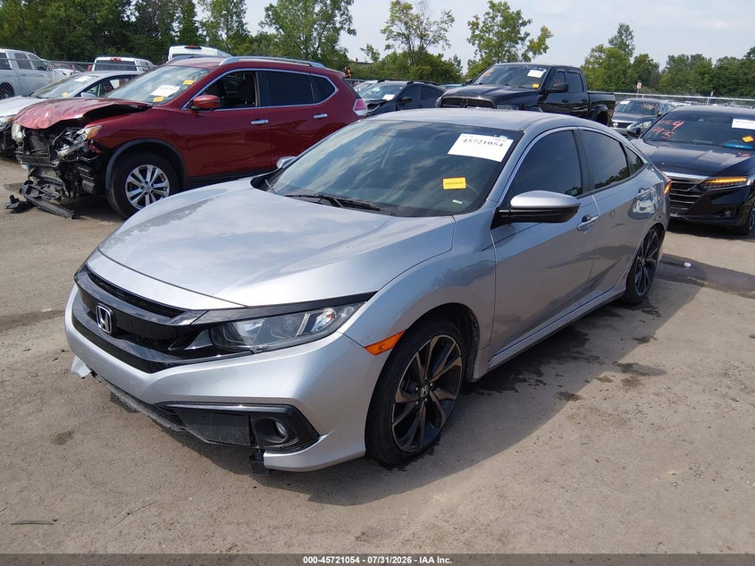 2021 Honda Civic, Right Side, IAAI, VIN 2HGFC2F80MH532572 — photo 2