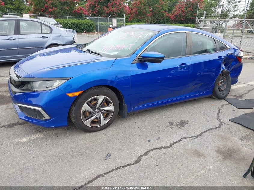 2020 Honda Civic, Right Side, IAAI, VIN 19XFC2F69LE006321 — photo 2