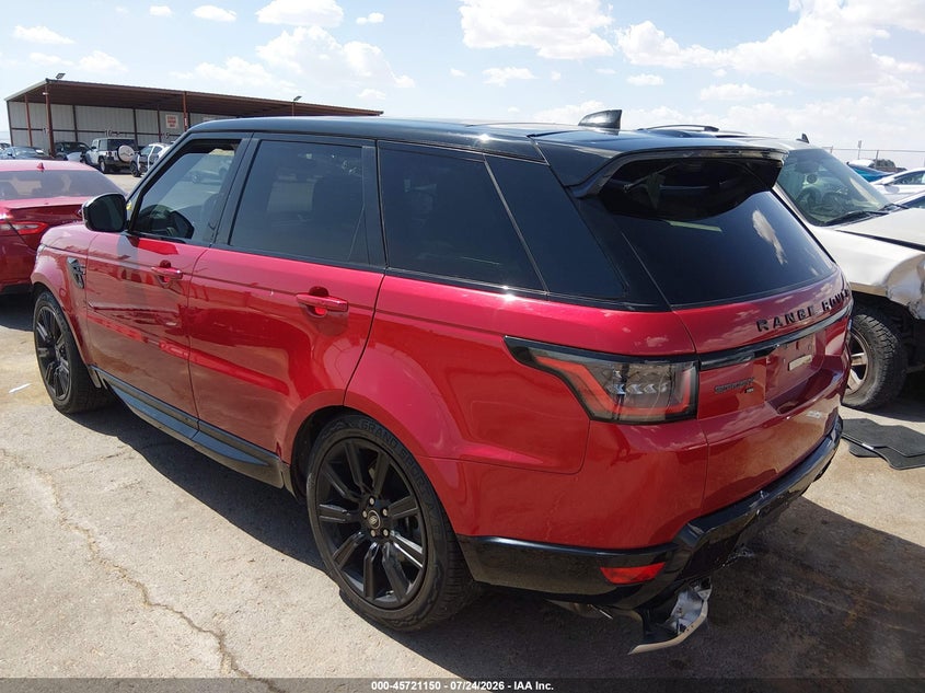 Vin: salwr2suxma783607, lot: 46219832, land rover range rover sport hse silver edition mhev 20213