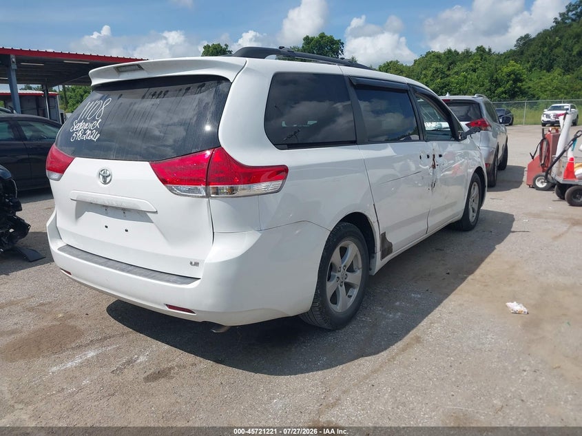 Vin: 5tdkk3dcxcs245592, lot: 46219903, toyota sienna le v6 8 passenger 20124
