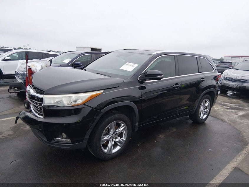 Vin: 5tdykrfh0es016640, lot: 46219930, toyota highlander limited platinum v6 20142
