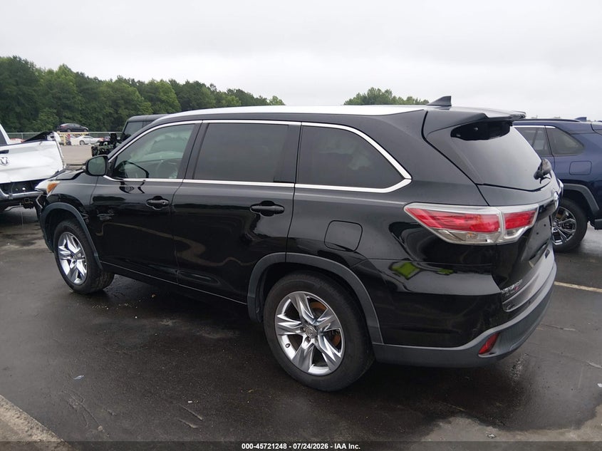 Vin: 5tdykrfh0es016640, lot: 46219930, toyota highlander limited platinum v6 20143