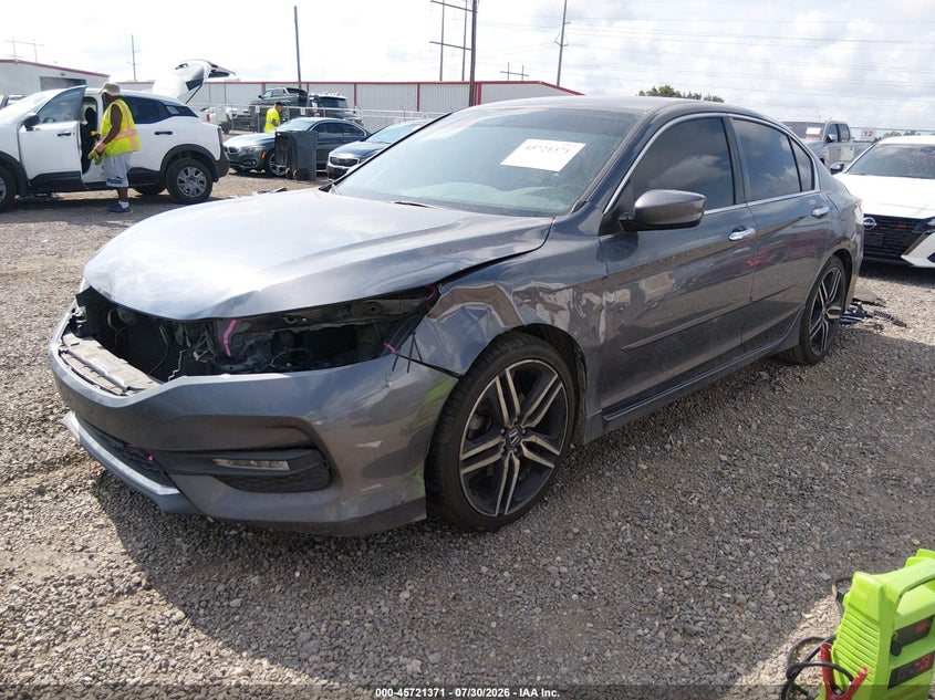 Vin: 1hgcr2f5xha066483, lot: 46220053, honda accord sport 20172