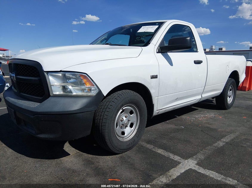 Vin: 3c6jr6dt4jg195218, lot: 46220179, ram 1500 tradesman  4x2 8' box 20182