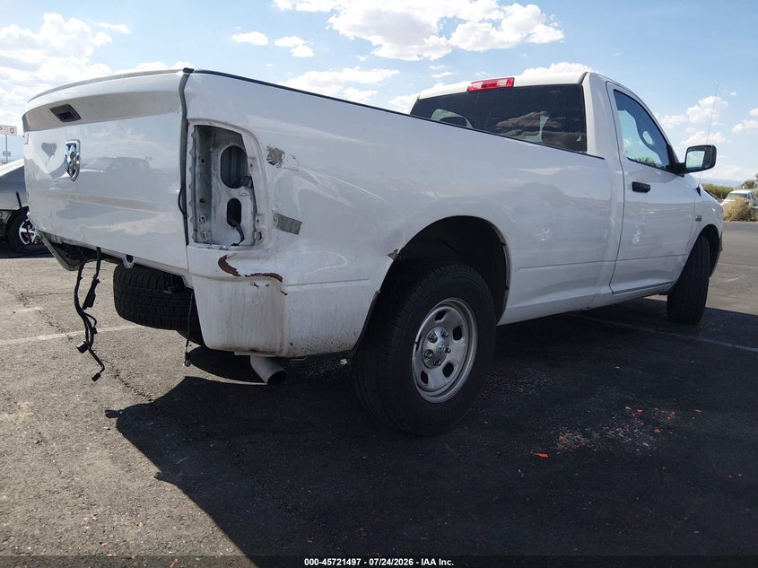 Vin: 3c6jr6dt4jg195218, lot: 46220179, ram 1500 tradesman  4x2 8' box 20184