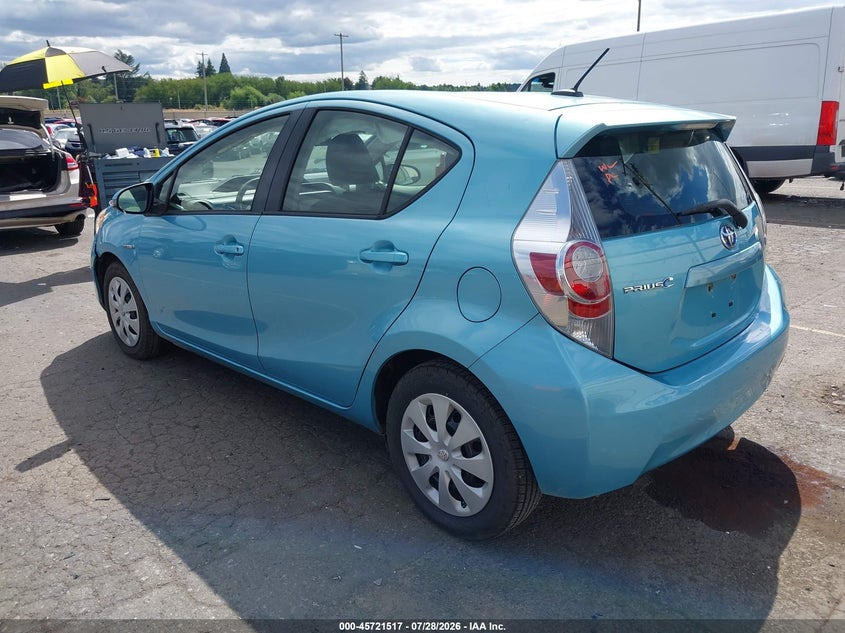 Vin: jtdkdtb37e1064463, lot: 46220199, toyota prius c three 20143