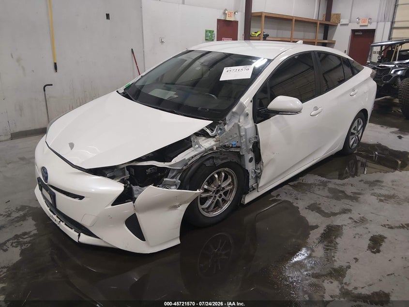 Vin: jtdkbrfu1j3078014, lot: 46220252, toyota prius two 20182