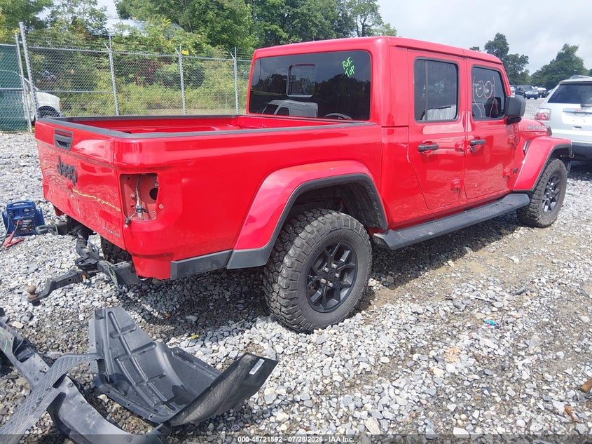 Vin: 1c6pjtag2sl528463, lot: 46220274, jeep gladiator high tide 20254