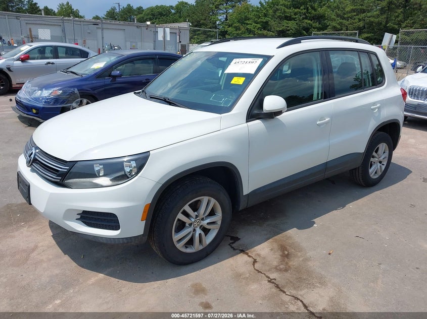 Vin: wvgbv7ax2gw558062, lot: 46220279, volkswagen tiguan s 20162