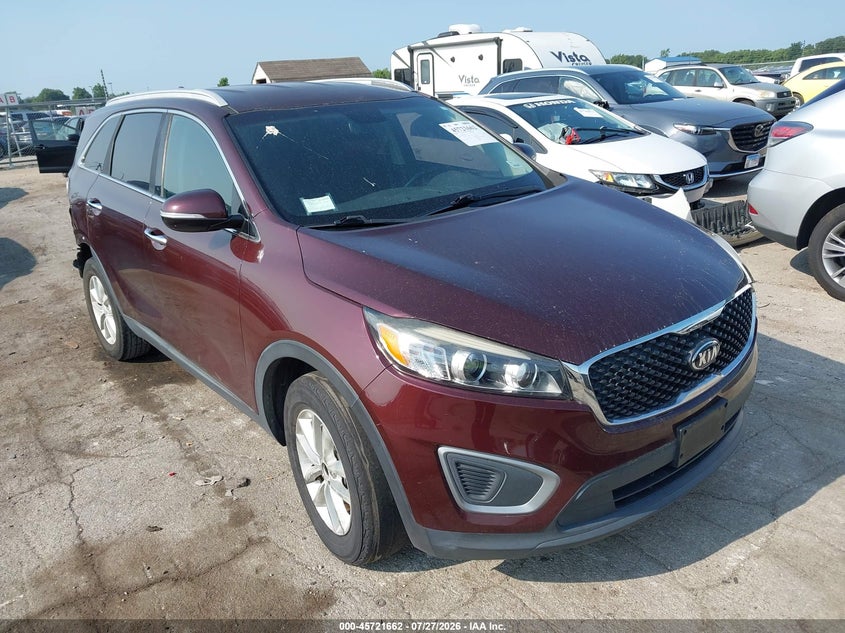 Vin: 5xypg4a38gg144975, lot: 46220344, kia sorento 2.4l lx 20161