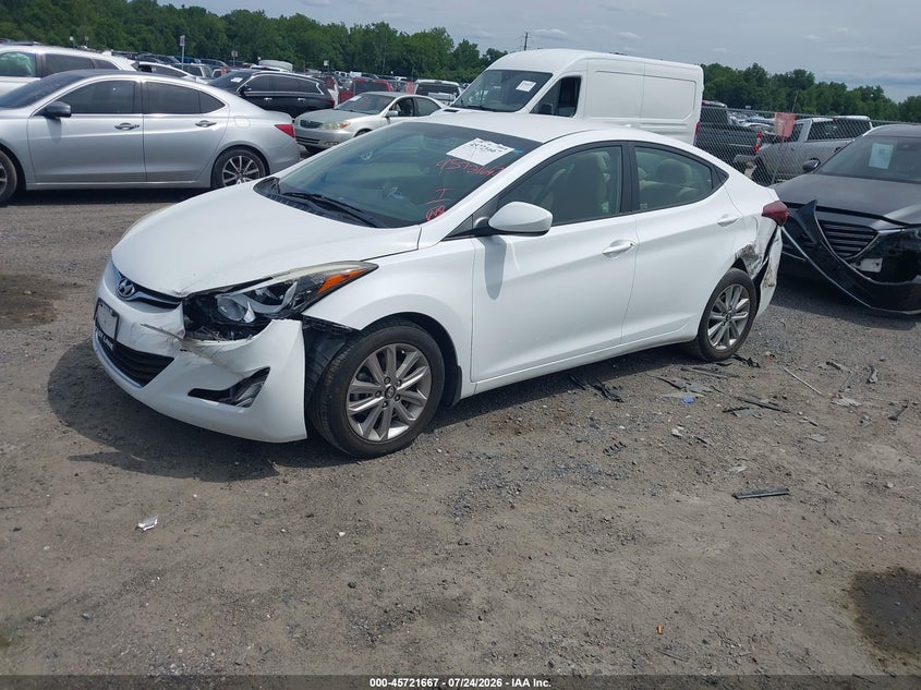 2016 Hyundai Elantra, Лівий перед, IAAI, VIN 5NPDH4AE1GH656040 — фото 2