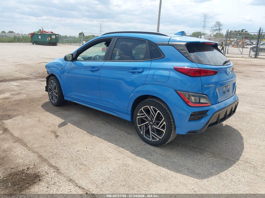 Vin: km8k33a3xnu837280, lot: 46220382, hyundai kona n line 20223