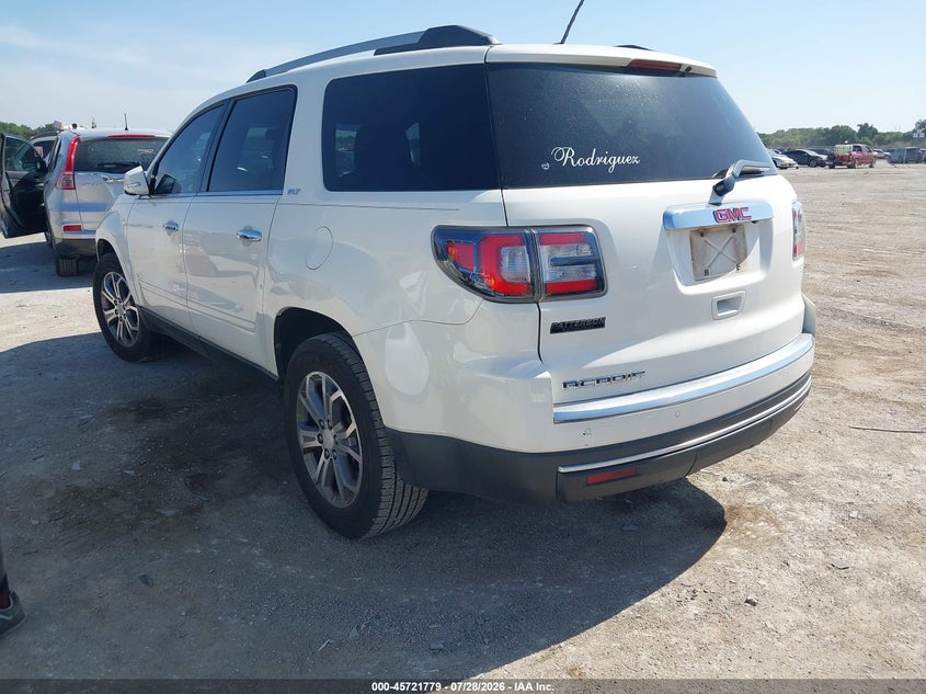 Vin: 1gkkrskd6fj267466, lot: 46220461, gmc acadia slt-2 20153