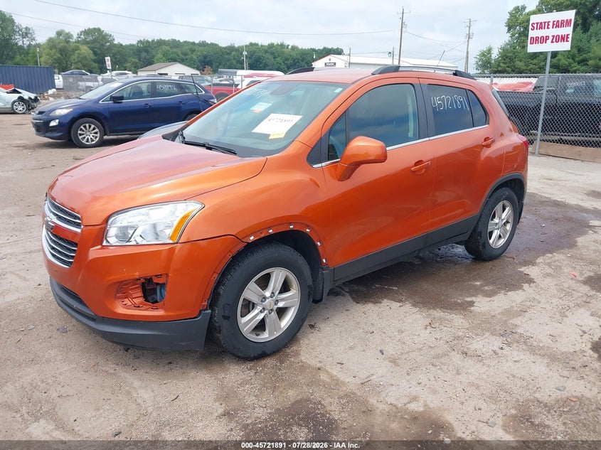 Vin: kl7cjrsb1fb110420, lot: 46220573, chevrolet trax lt 20152