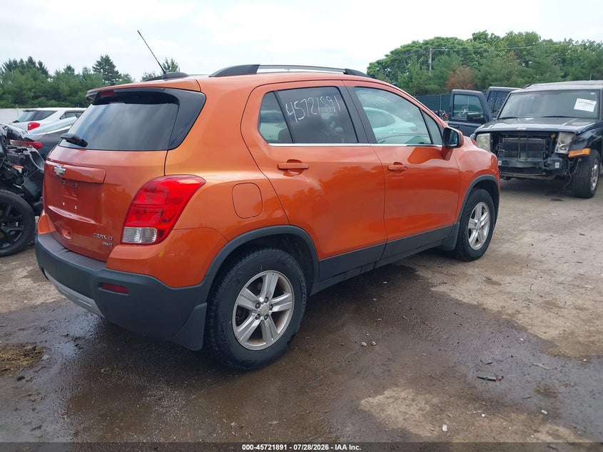 Vin: kl7cjrsb1fb110420, lot: 46220573, chevrolet trax lt 20154