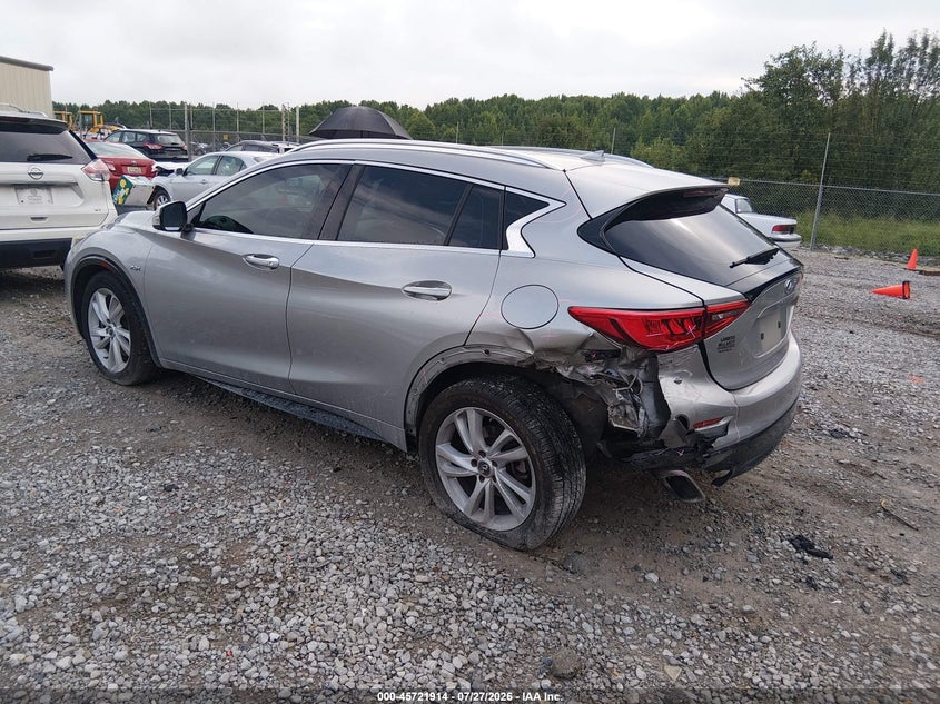 Vin: sjkch5cp0ka007665, lot: 46220596, infiniti qx30 luxe 20193