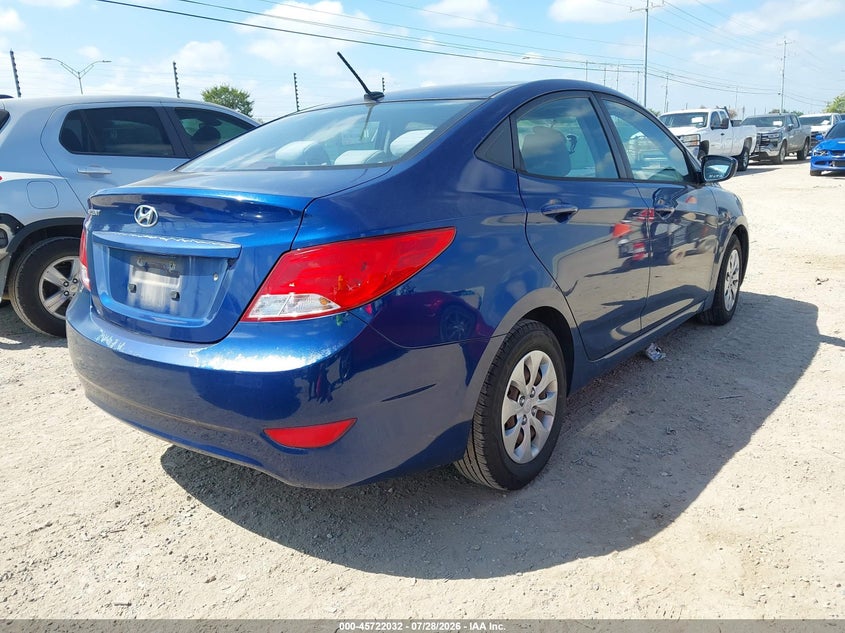 Vin: kmhct4ae3hu317308, lot: 46220714, hyundai accent se 20174