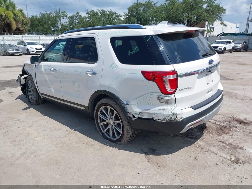 Vin: 1fm5k7f81gga03122, lot: 46220716, ford explorer limited 20163