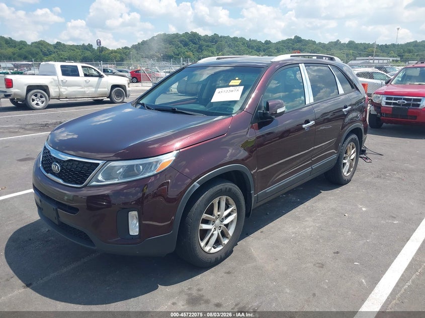 Vin: 5xykt3a67fg634980, lot: 46220757, kia sorento lx 20152