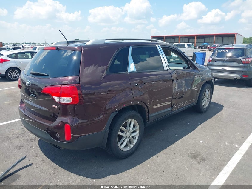 Vin: 5xykt3a67fg634980, lot: 46220757, kia sorento lx 20154