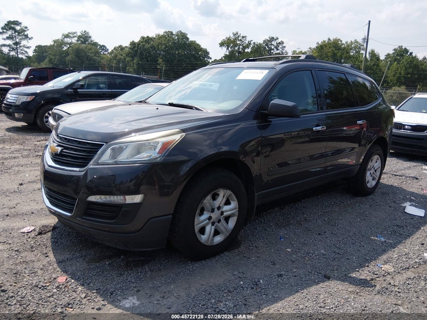 Vin: 1gnkrfed9fj376591, lot: 46220810, chevrolet traverse ls 20152