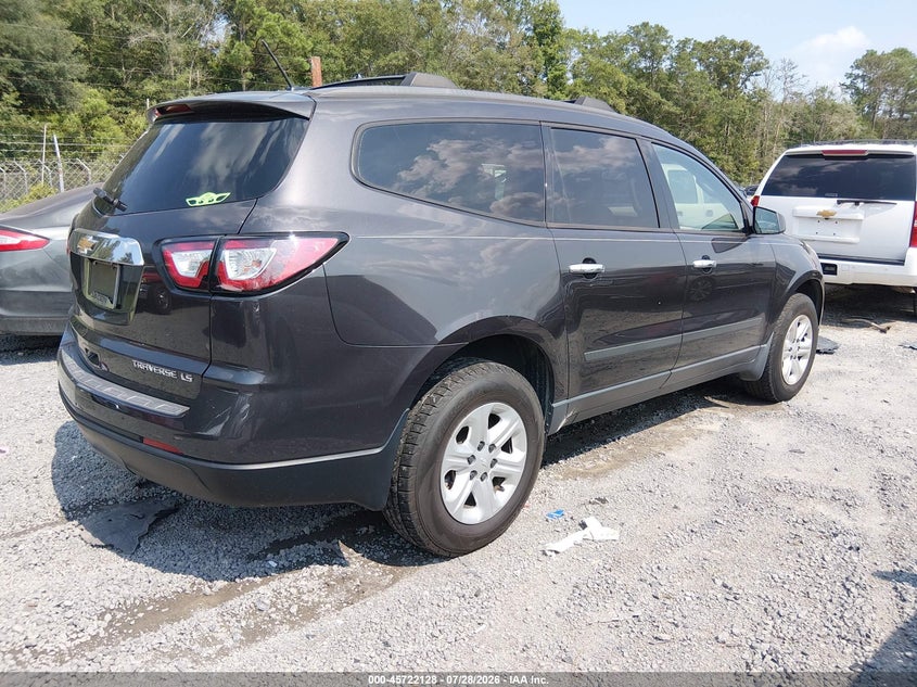 Vin: 1gnkrfed9fj376591, lot: 46220810, chevrolet traverse ls 20154