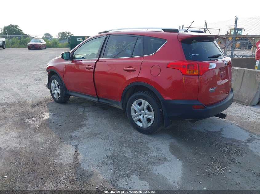 Vin: jtmbfrev3fj047445, lot: 46220835, toyota rav4 le 20153