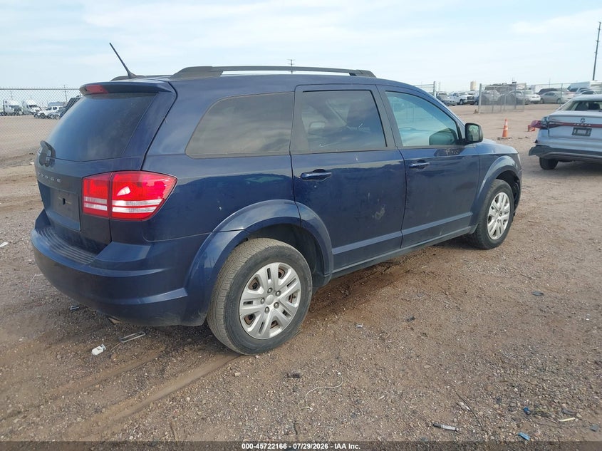 Vin: 3c4pdcabxjt385284, lot: 46220848, dodge journey se 20184