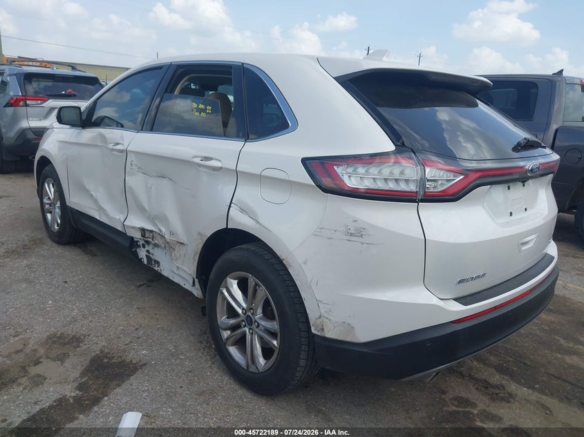 Vin: 2fmtk3j86fbb91438, lot: 46220870, ford edge sel 20153
