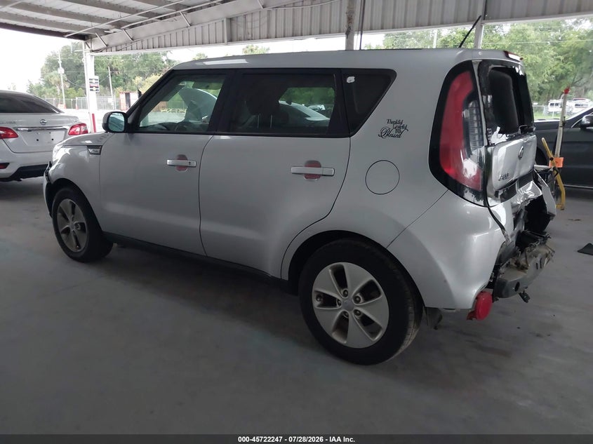 Vin: kndjn2a25g7824384, lot: 46220929, kia soul 20163