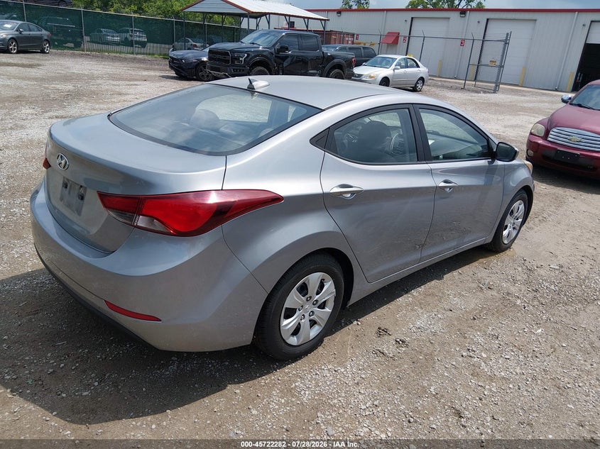 Vin: 5npdh4ae1gh713739, lot: 46220964, hyundai elantra se 20164