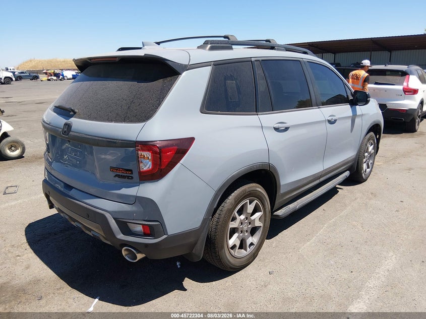 Vin: 5fnyf8h6xnb003196, lot: 46220986, honda passport awd trailsport 20224
