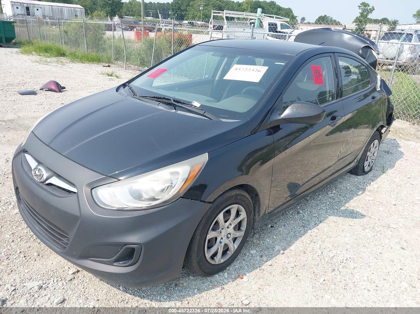 Vin: kmhct4ae2du565625, lot: 46221008, hyundai accent gls 20132