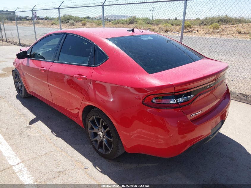 Vin: 1c3cdfaa8gd750605, lot: 46221033, dodge dart se 20163