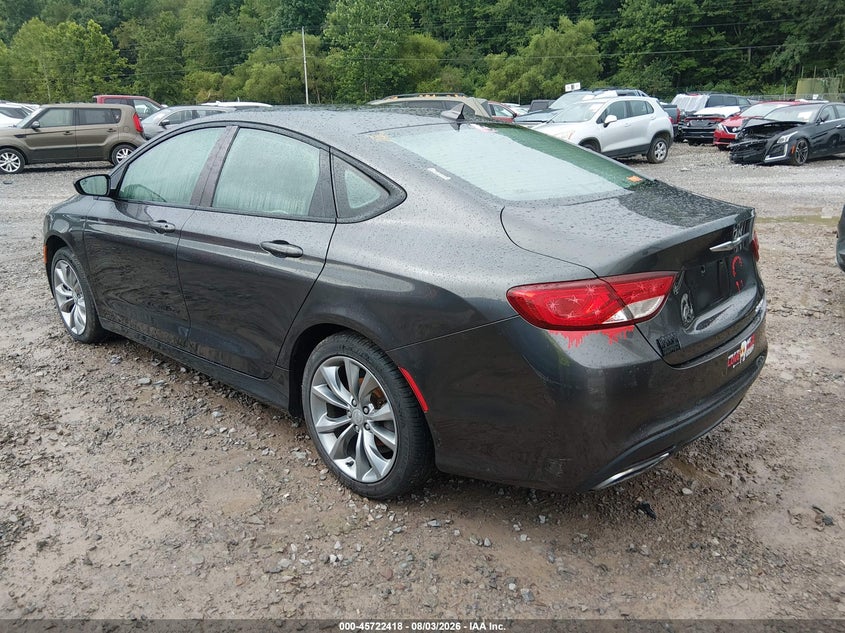 Vin: 1c3cccbb3fn568277, lot: 46221100, chrysler 200 s 20153