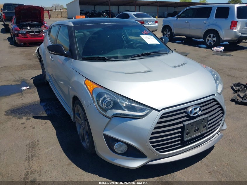 Vin: kmhtc6ae8fu235082, lot: 46221108, hyundai veloster turbo 2015 img_1