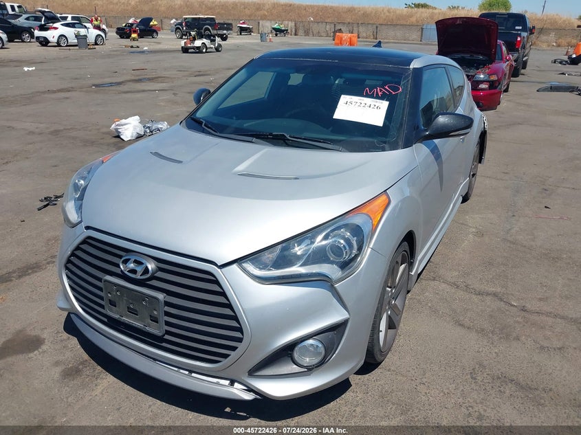 Vin: kmhtc6ae8fu235082, lot: 46221108, hyundai veloster turbo 20152