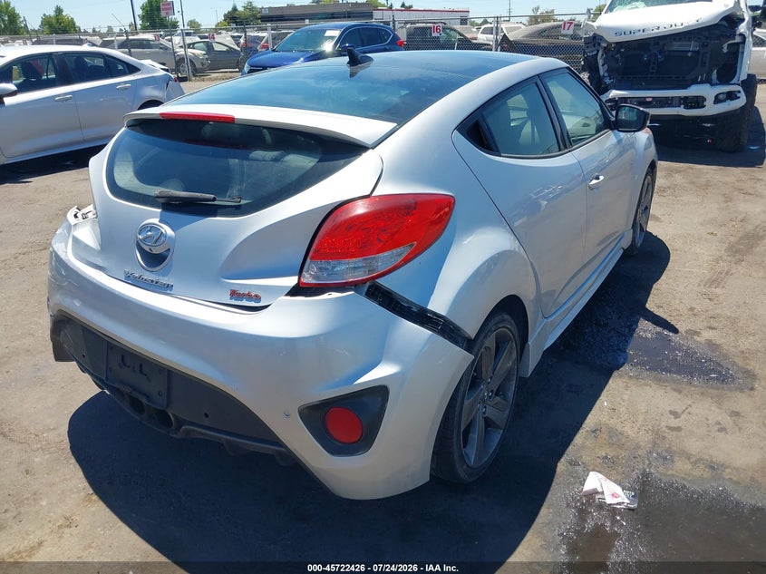 Vin: kmhtc6ae8fu235082, lot: 46221108, hyundai veloster turbo 20154
