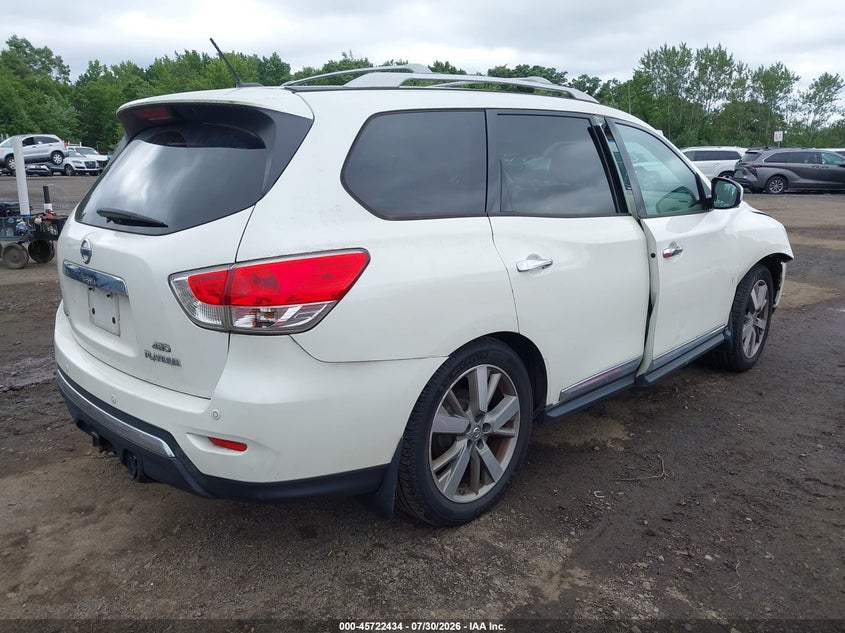 Vin: 5n1ar2mm4fc715966, lot: 46221116, nissan pathfinder platinum 20154