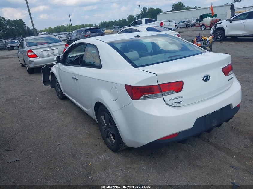 Vin: knafu6a20b5370918, lot: 46221139, kia forte koup ex 20113