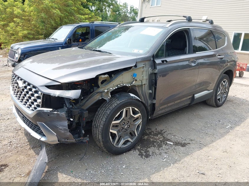 Vin: km8s5da13nu041341, lot: 46221153, hyundai santa fe hybrid limited 20222