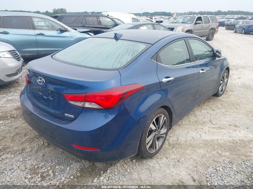 2015 HYUNDAI ELANTRA SEDAN 1.8L I-4 DOHC, VVT, 145HP
