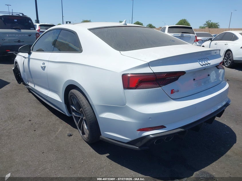 Vin: waup4af57ja021528, lot: 46221173, audi s5 3.0t premium plus 20183
