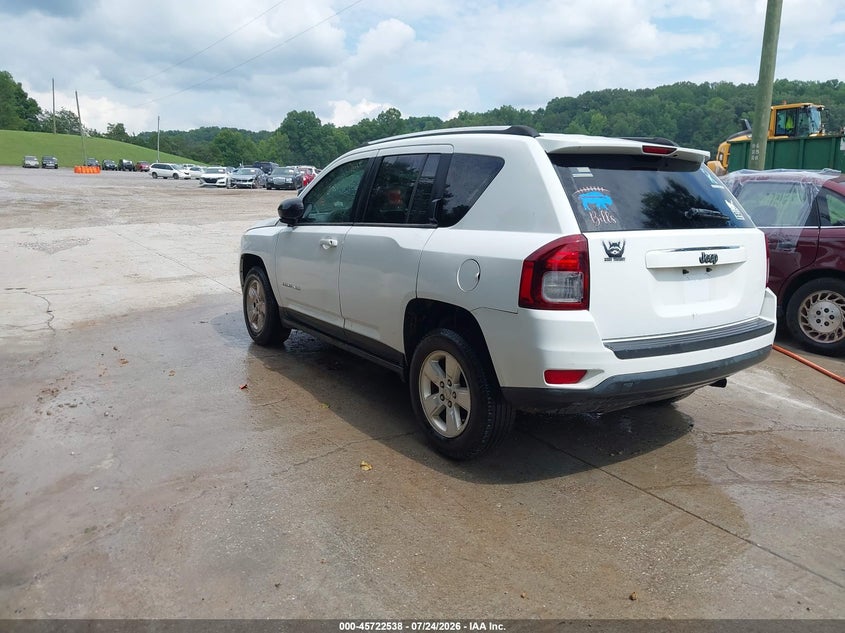 Vin: 1c4njcba5ed801338, lot: 46221220, jeep compass sport 20143